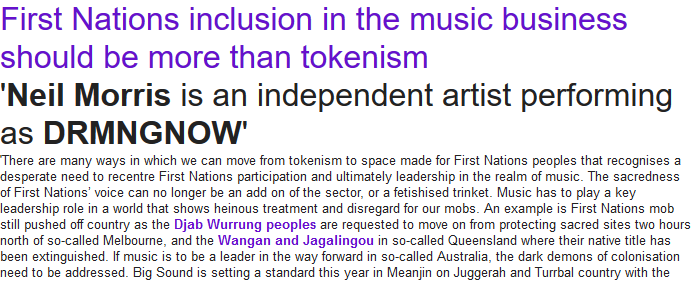 WgarNews's tweet photo. @BlakandBlack @lynlinking @CapesJoy @anne_clothier @Absurd_Penguin @RobRobbEdwards @Triplejay58 @LadyPoop2 @OddemocracyA @WhteRbbnAdvocat '#NeilMorris is an #IndependentArtist performing as #DRMNGNOW' '#FirstNations Inclusion in #MusicBusiness shd be #MoreThanTokenism' #NeilMorris4IndigenousX 
https://t.co/l9P9QjDVka
#AboriginalSpirituality #AboriginalDreamTime #Sacredness of #AboriginalVoices #ProtectingSacred https://t.co/dq0Ml4o8Oj