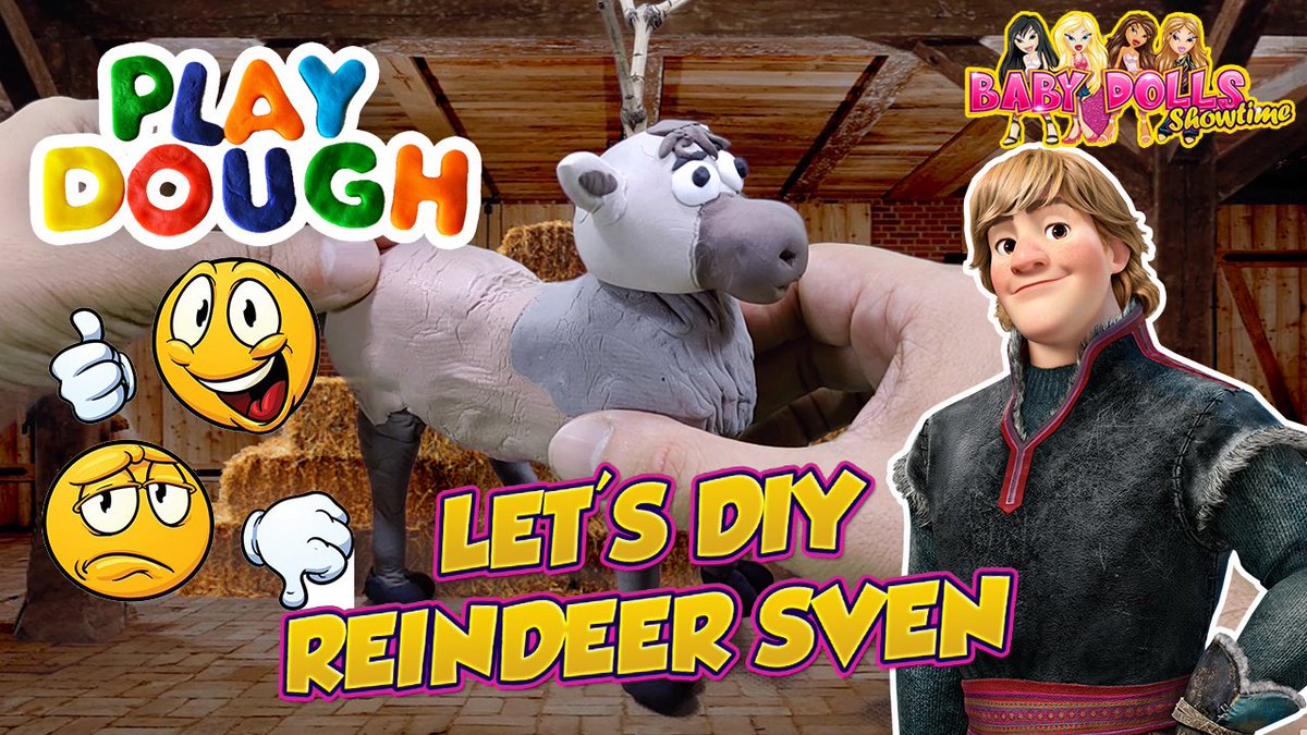 DollsShowtime's tweet photo. ✿(◠‿◠)づ Watch Episode 38📺【https://t.co/hh0ZtwW9Xa】- 👍 OR 👎? How To Make Reindeer Sven Out Of Play-Doh | Video Tutorial For Kids

#Frozen2 #frozenSven #Sven #Frozen #Kristoff #reindeerSven #playdoh #playdough #diycrafts
#diyforkids #magicclay #outofplaydoh #playdohlesson https://t.co/400gm3Rzrf