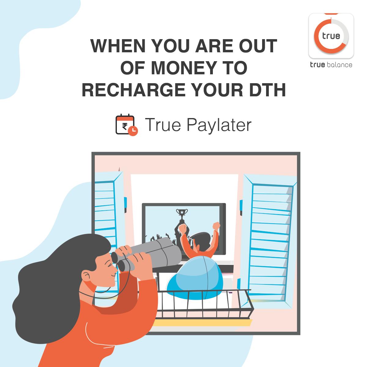 Use True PayLater to beat money problems, any time of the month.
Know More: goo.gl/qvSEgX
#TruePayLater #PayLater #TrueBalanceApp #MoneyCrisis #SalaryDelay #Recharges #DTHRecharge