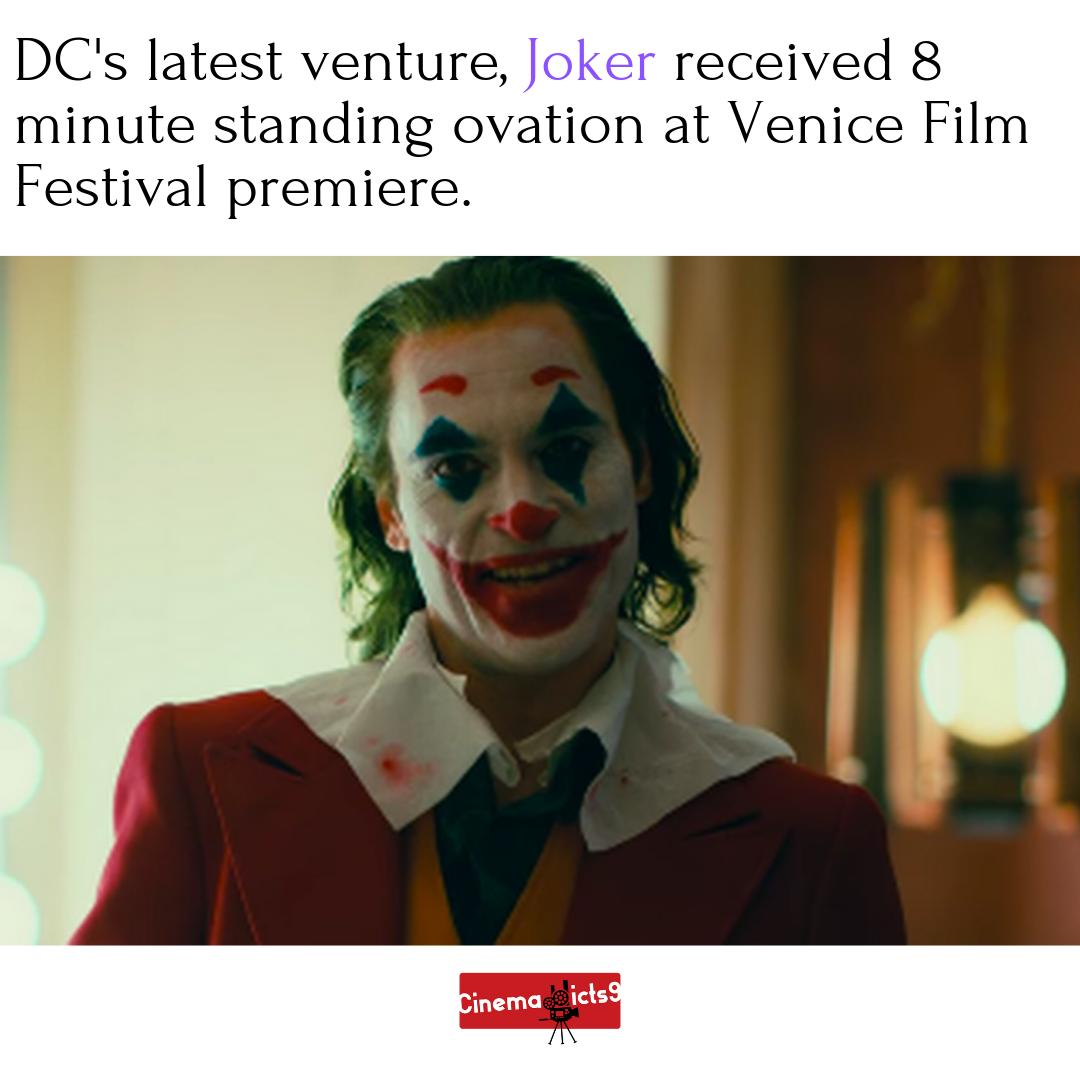 Joker, starring Joaquin Phoenix had the audience on its feet for an eight-minute-long standing ovation. The premiere of the movie was such a success that experts have been claiming that it would win the Oscars.

#JokerMovie #Joker #JoaquinPhoenix #DC #DCUniverse #Batman #Villain