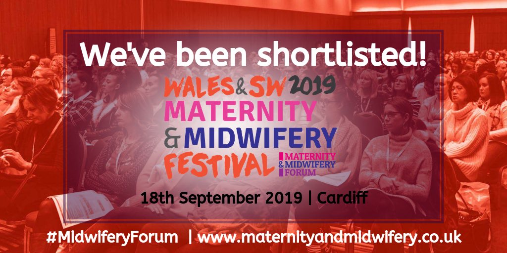 Excited that <a href="/ABUHB_Maternity/">ABUHB Maternity Services</a> we have been shortlisted in 3 categories- team working, innovation and midwifery leadership <a href="/midwifedeb50/">Deb Jackson</a> @BerthonTaylor <a href="/cherimidwife/">Cheri Lewis (Blue Sky @thedigitalmidwife)</a> <a href="/martineprice1/">Martine Price</a> at the Wales&amp;SWMaternityFestival19 <a href="/MidwiferyForum/">Maternity & Midwifery Forum</a> @JudithPagetCEO