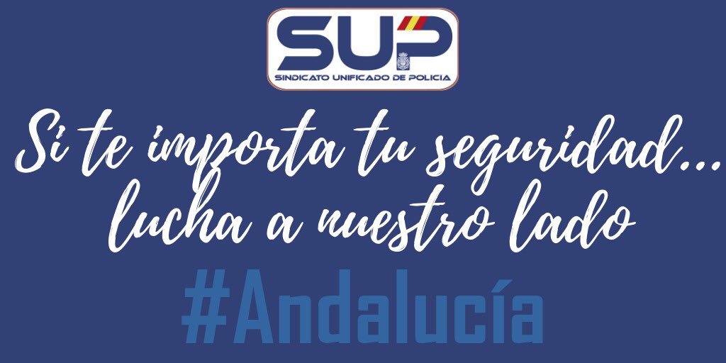 SupAntequera's tweet photo. @supandalucia @telecincoes @Sup_Policia "Si te importa tu seguridad, lucha a nuestro lado" #SUP #TaseryExtensibleYa 
#DetenerViolentosSinViolencia
#ReclasificacionGrupoB
#UnPoliciaUnChaleco
#40AñosConquistandoDerechos https://t.co/GWh9mXvv2b