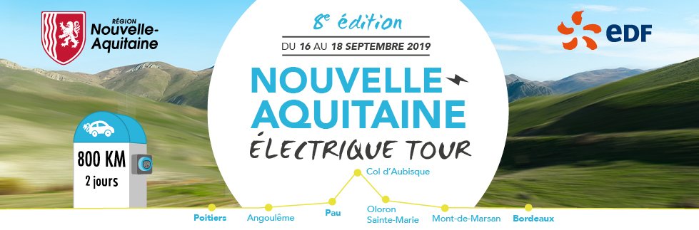 ITS4Climate's tweet image. 🚩 Nouvelle-Aquitaine Electrique Tour 🚗 
#RallyeChallenge pour démontrer les capacités du véhicule électrique ⚡

Objectif ➡️ pas de recharge 🔌
Arrivée finale ➡️ Cité mondiale #Bordeaux 📍en clôture de #ITS4Climate 🌍

#VéhiculeÉlectrique #ITS @EDFofficiel @NvelleAquitaine