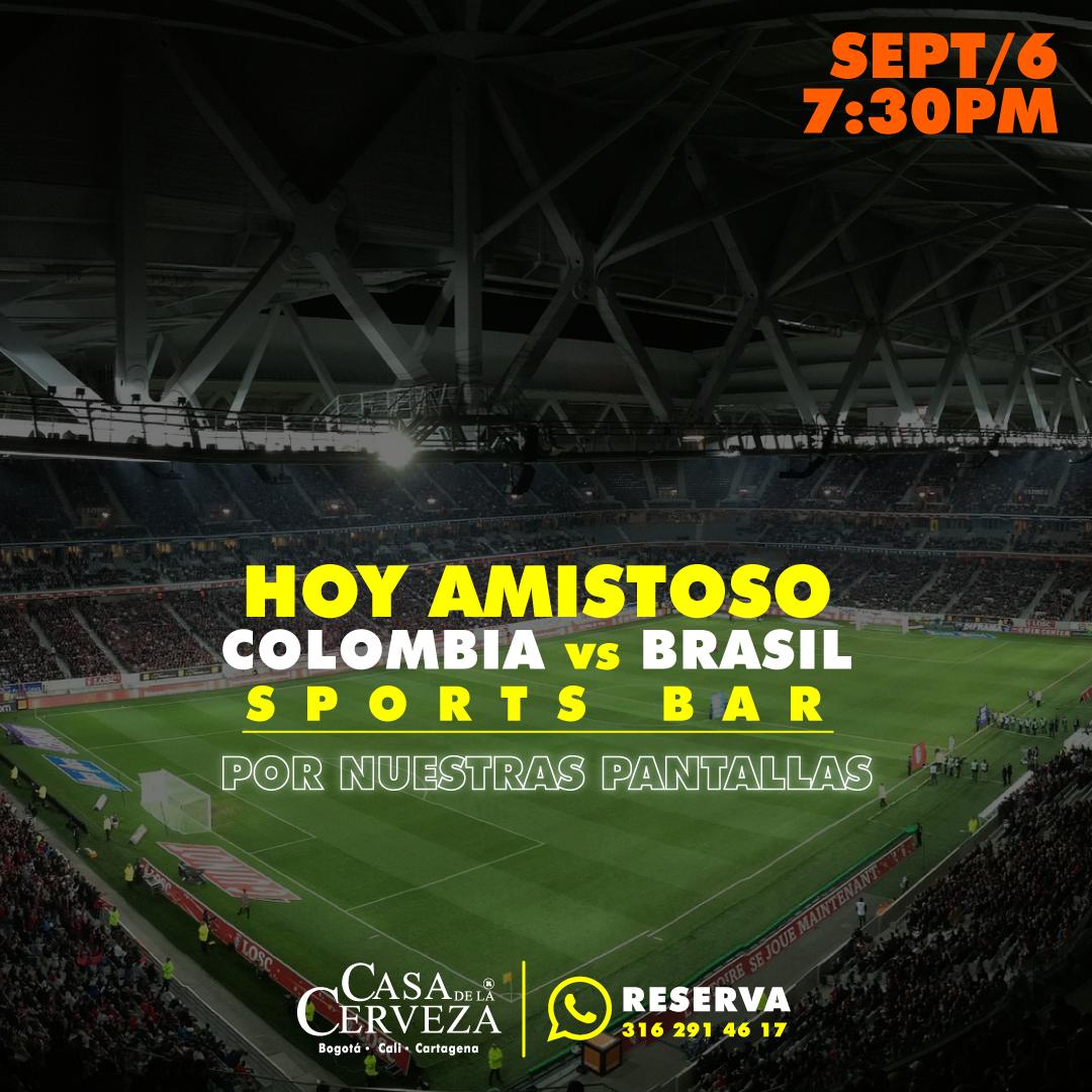 Amistoso o no, el buen fútbol se vive en nuestra #casadelacerveza ¿Cómo creen que quedará el marcador hoy?
Reserva tu tribuna aquí buff.ly/2GrG1rU
#CDC #cali #bogota #cartagena #autopista #zonat #reducto #baluarte #futbol #seleccioncolombia #colombia #brasil #sportbar