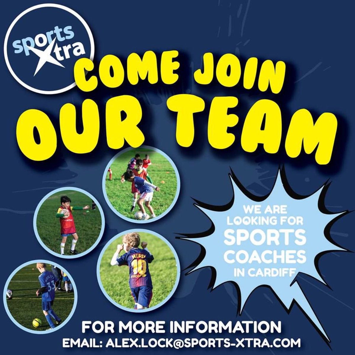 Sports Xtra South Wales (@sportsxtrasw) on Twitter photo We’re recruiting passionate and inspiring sports coaches and activity leaders for this academic year. If you’re interested in joining our team please email your CV to Alex.lock@sports-xtra.com #Sports #Football #Hockey #MultiSports #Cardiff #Newport We’re recruiting passionate and inspiring sports coaches and activity leaders for this academic year. If you’re interested in joining our team please email your CV to Alex.lock@sports-xtra.com #Sports #Football #Hockey #MultiSports #Cardiff #Newport