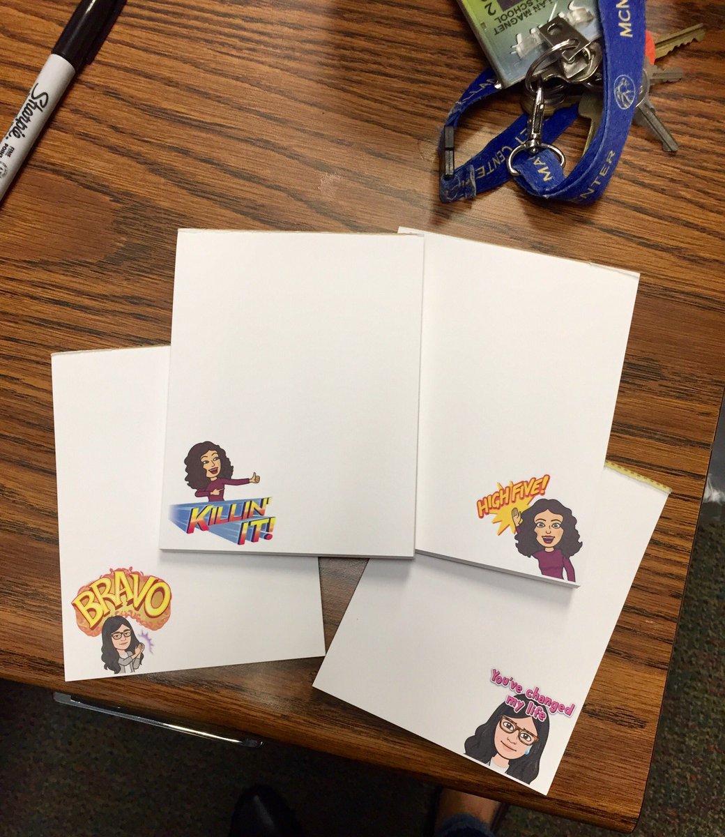 rachambers04's tweet photo. Ready to start some coaching rounds @OPS_McMillan with @babygotbeck1. We obviously had to get our notes ready. 😂 #opsproud #monarchproud #bitmojigame @McMillanMagnet2 https://t.co/TZcwSHTfJE