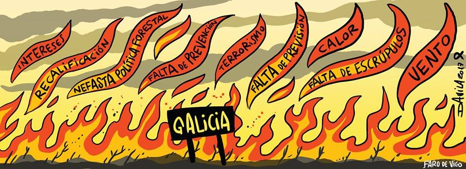 Non se pode definir mellor nunha soa imaxe. Un ano máis a mesma historia.
#incendios #Galicia #stoplumes #bastaxa🔥