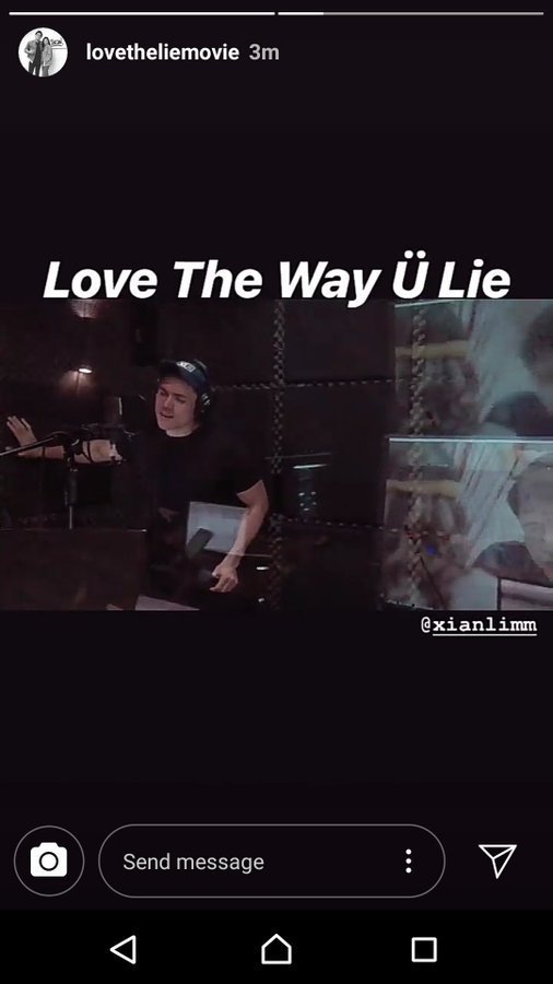 Liezel2014's tweet photo. Xian Lim dubbing for #LoveTheWayYouLie 🎬📽
#Soon 
#AXProject 
@ten17p @rcdelosreyes0509 @xianlimm
Ctto 📸 @lovetheliemovie https://t.co/g1Bv2Vq5xe
