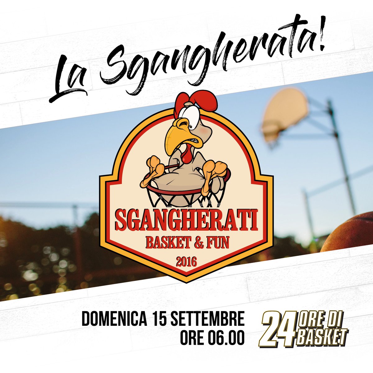 Domenica 15 settembre a chiudere la notte bianca del basket arrivano loro... gli Sgangherati!!!!!
Incanteranno la platea con mirabolanti acrobazie (!) e caterve di canestri (!!). Il loro motto è "Basket &amp; Fun", sicuramente ci sarà da divertirsi!

Alla #24oredibasket #sifasulerio