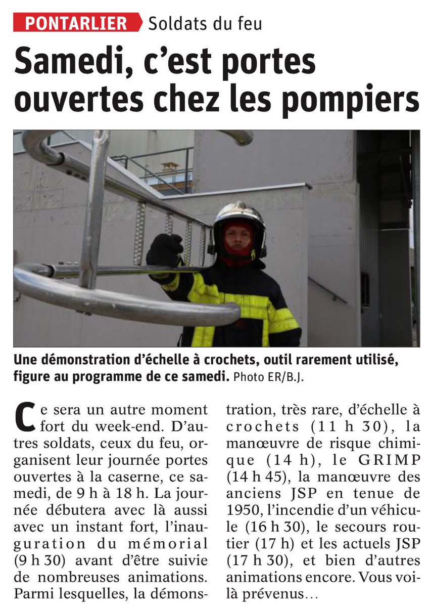 Samedi c’est portes ouvertes chez les pompiers 🚒 #pompier #pontarlier