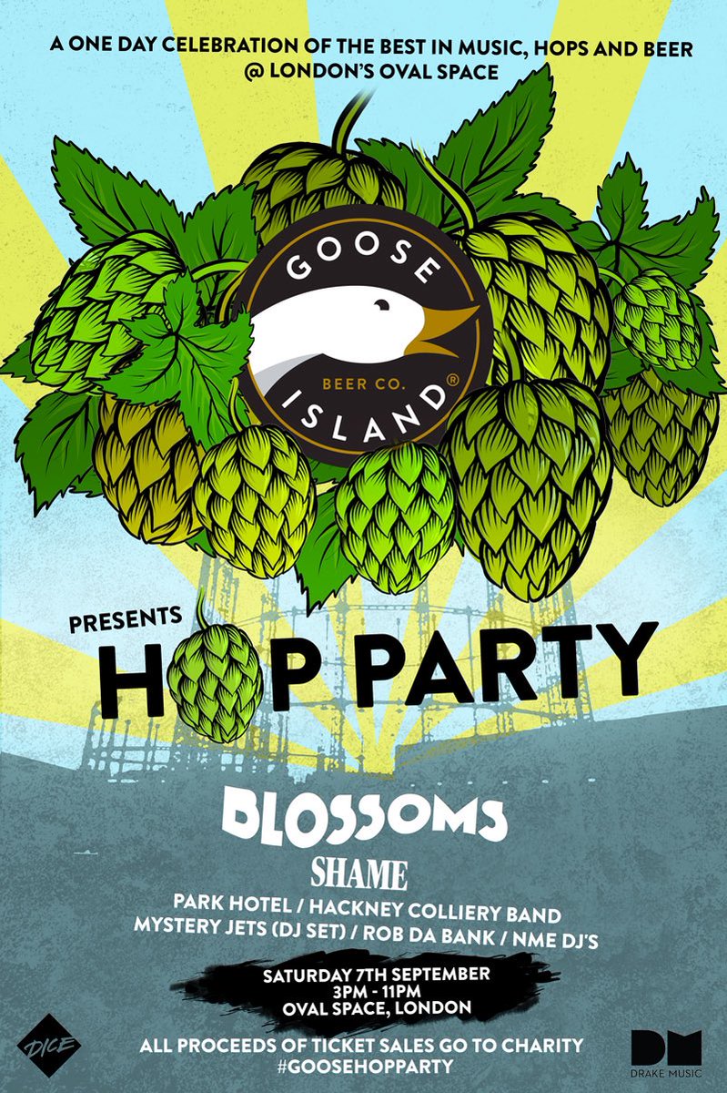 We’ve got 2 x tickets to give away + special passes, free beer and other goodies for tomorrow’s sold out show with <a href="/blossomsband/">BLOSSOMS</a> <a href="/shame/">shame</a> at Oval Space for @GooseIslandLDN #goosehopparty  

Roll up, roll up! Enter here 👉 link.dice.fm/DDM3RZTtGZ