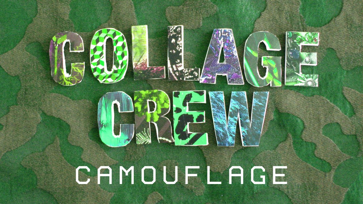 CollageCrew's tweet photo. Tickets are available for the next workshop and the theme is Camouflage. We'll be creating abstract pieces using colour and shape to make camo patterns https://t.co/xgWiCO3gmT https://t.co/TSGccxwjvs