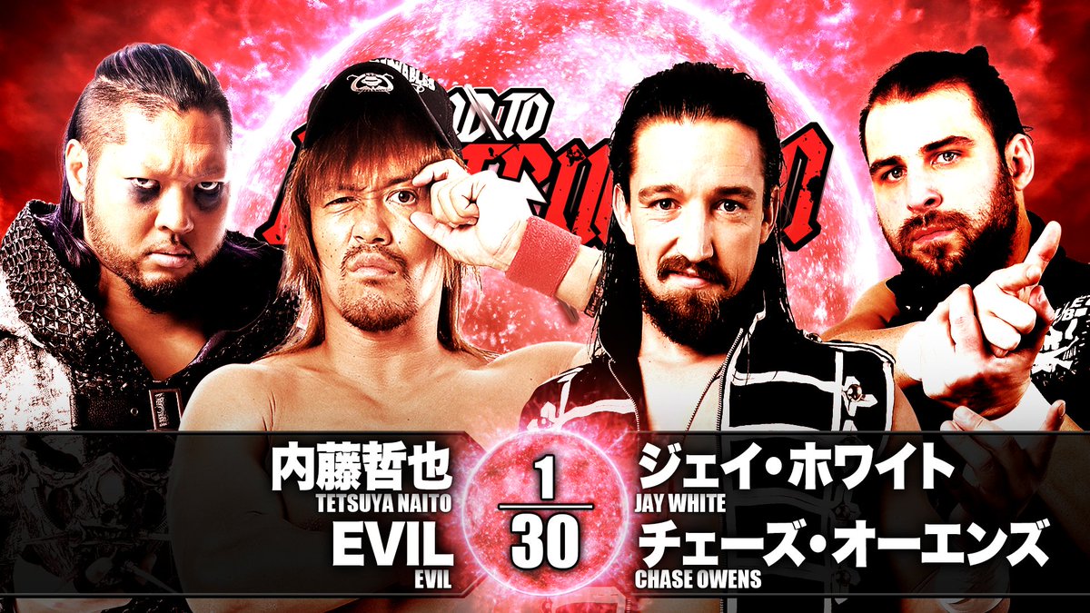 njpwglobal's tweet photo. ONE HOUR AWAY! 

A pair of massive tag team main events!

Preview: https://t.co/YPMjofurhD
EXCLUSIVELY LIVE on https://t.co/cEFFsYKcrQ!
#njdest #njpw https://t.co/e2EpH6gXVT