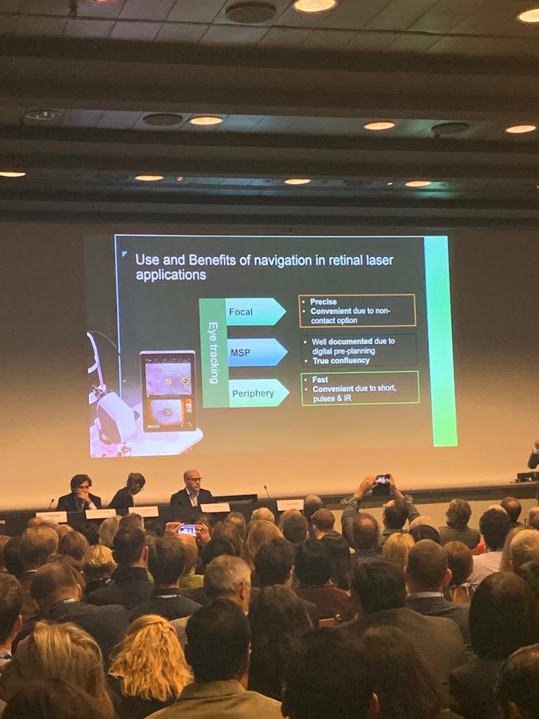 Instinctive__UK's tweet image. One of the highlight sessions of @EURETINA is now underway... This is of course the @OD_OS_Navilas satellite symposium in room 251 on #subthreshold #navigatedlaser in our own humble opinion of course  😜 #euretina #euretina19 #retinalaser #navilas