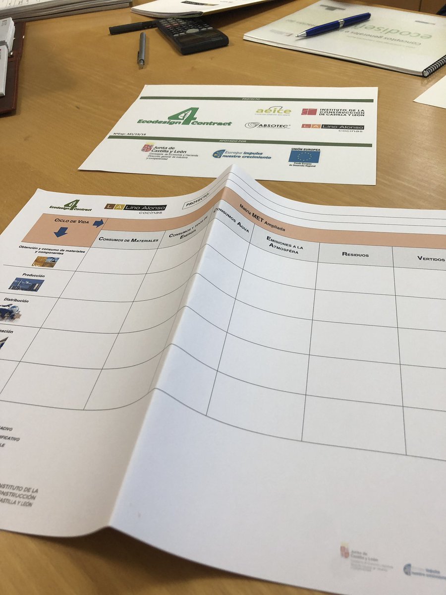 ClusterAeice's tweet photo. Continuamos #ecodesign4contract
⏯Seguimos con los pilotos industriales sobre ecodiseño en la industria del hábitat #cocinas #solucionesacusticas ♻️
Matriz MET Lino Alonso
@empresasjcyl @jcyl #Feder @Contract_Duero
Consorcio: @_ICCL_ @AbsorcionAcust #LinoAlonso @ClusterAeic https://t.co/Gvg5TZFbiY