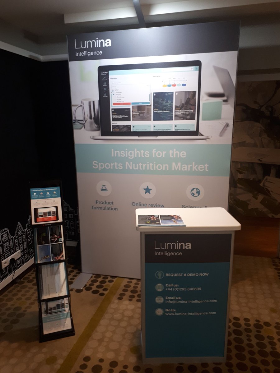 #SNS19 attendees - its your last chance to talk all things #sportsnutrition-data related with our Head of Sales Andrew Maitland and claim your 15% discount on a subscription at the Lumina Intelligence stand! @NutraEurope