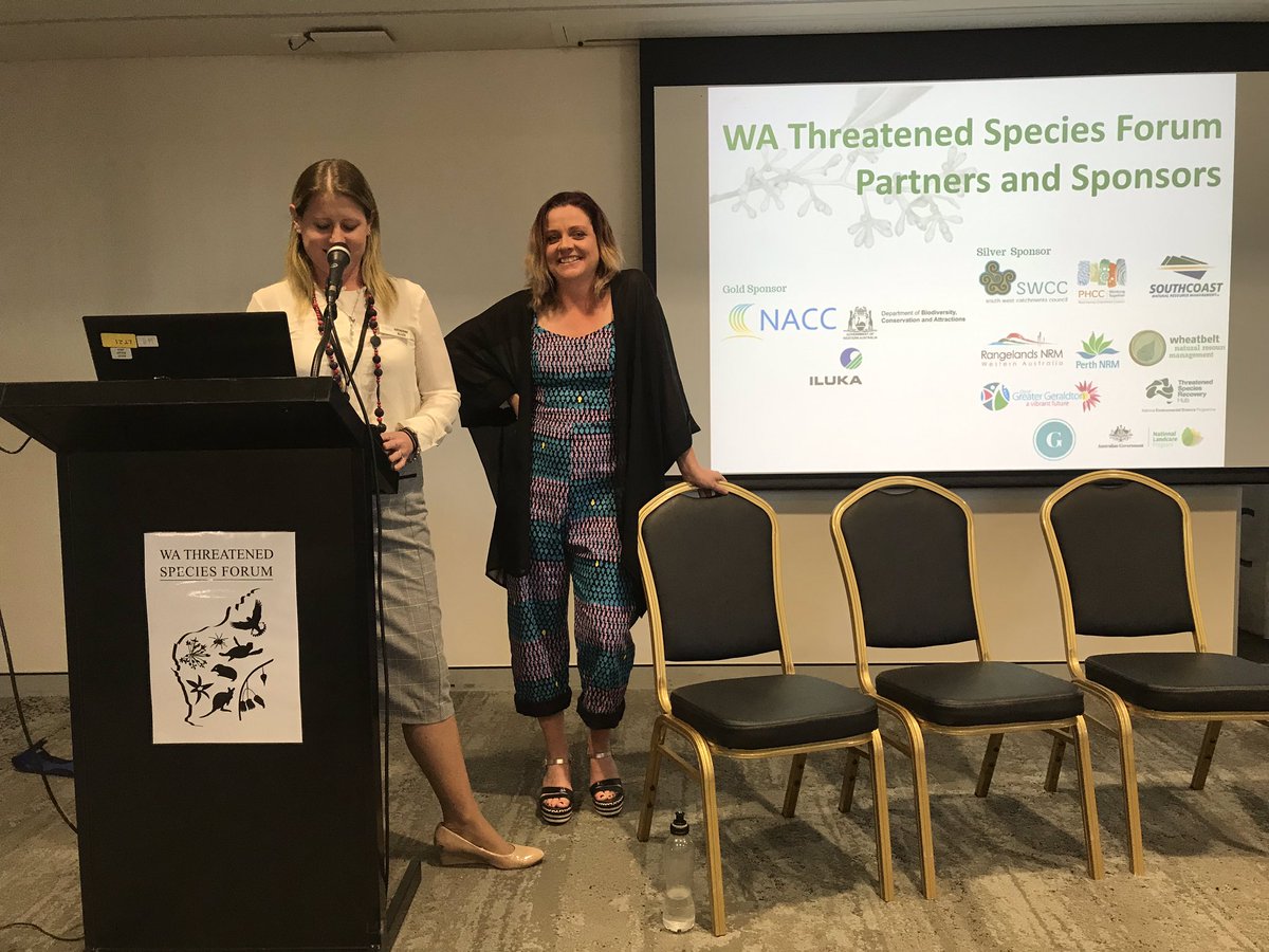 RichardMcLellan's tweet photo. And that’s a wrap: @NACC_NRM General Manager @Kat_Allen_NRM closes the 2019 WA #ThreatenedSpecies Forum ... with a big thanks to the Forum sponsors, presenters and delegates and a special thanks to chief organiser @J_Stingemore
#TSforumWA https://t.co/ekp9e4ywDj