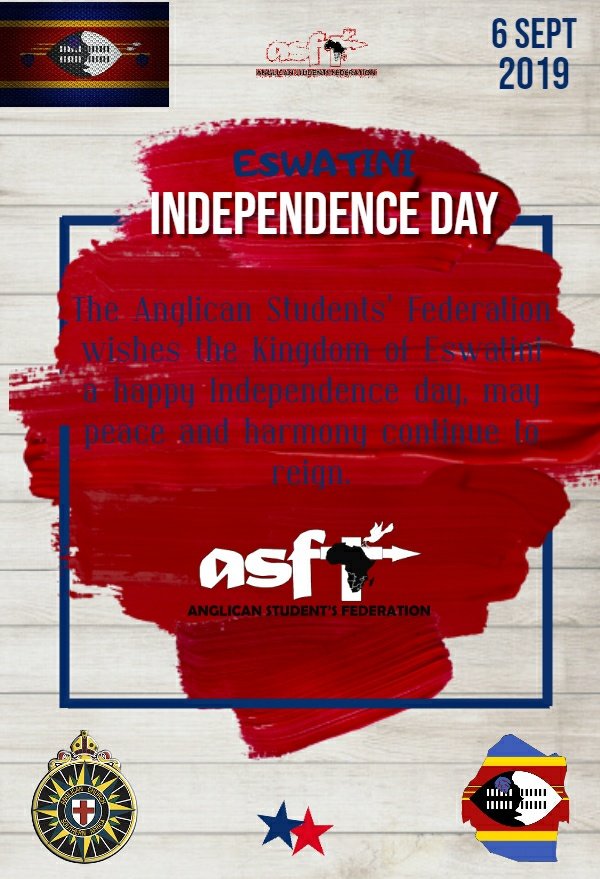 anglicanstudent's tweet photo. Eswatini has come of age, a small country but its people are made of big hearts. A country that prides itself of peace, of unity and hopitality. We wish Eswatini many years of stability, tranquillity and economic growth

#SwaziIndependence
#ASFBuzz
#MyASF
#ASF https://t.co/C4Q8dcxe8K