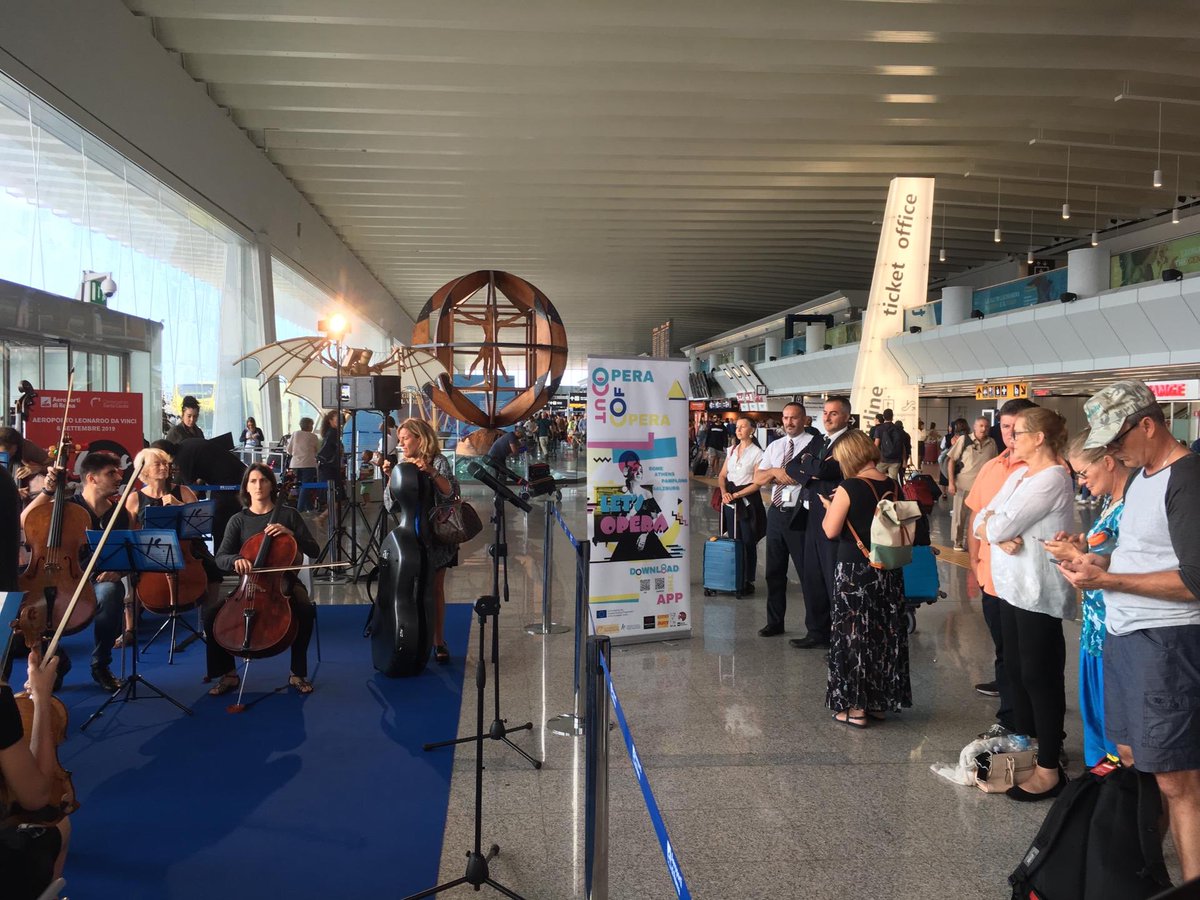 AEConservatoire's tweet photo. Everything is ready at @AeroportidiRoma #Fiumicino for the #liveperformance of #OperaOutOfOpera, an interactive journey in the world of #opera co-funded by @europe_creative! 

#6September https://t.co/zUlk4zxEy9