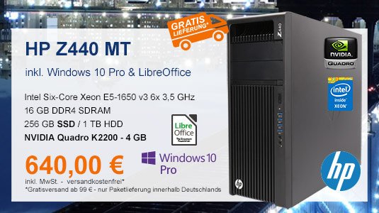 Ab 39 €: Monitore aller Marken-Hersteller! HP Z440 reduziert!
HP Z440 Workstation für nur 640 €:
itsco.de/workstation-hp…

Ihr erhaltet unseren Newsletter noch nicht?
Dann schnell anmelden: itsco.de/newsletter