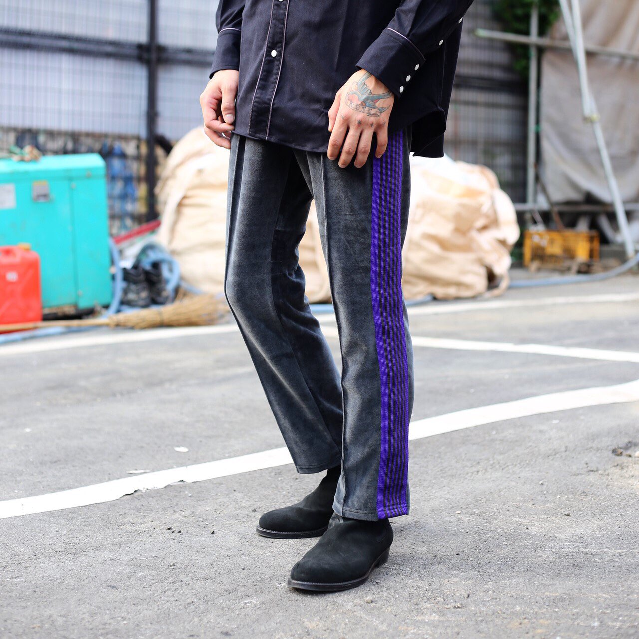 BEAMSBOY 別注NEEDLES／Track V‐neck pullover BEAMS BOY × NEEDLES 別注 “Track V-neck Pullover & Long Zip