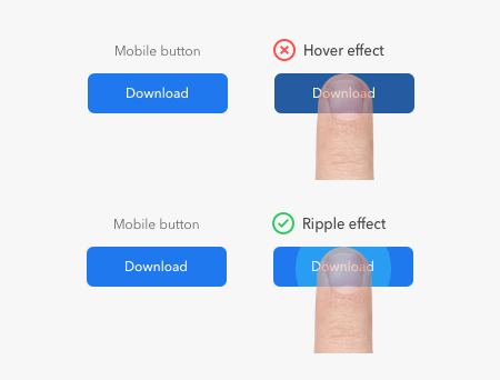 people4research's tweet image. The 'hover effect' for #mobile buttons: users need to know for sure if they’re tapping accurately, @uxmovement writes 👉  buff.ly/2LgnWyb 

#mobilebuttons #hovereffect #ux #uxdesign