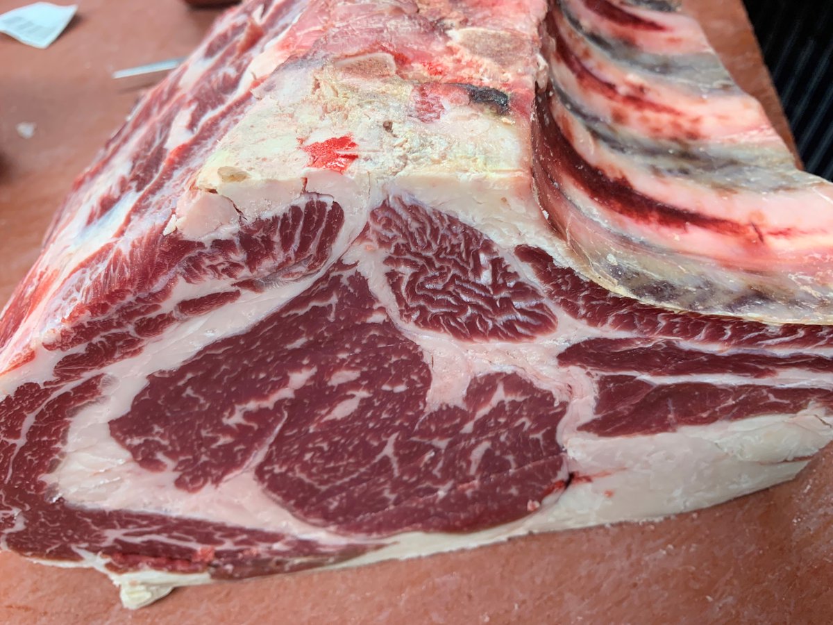 Russell, our Master Butcher, has just completed an order for 30 of these beauties going out tomorrow to one of our London Chefs. Cut another one for me please Russ!