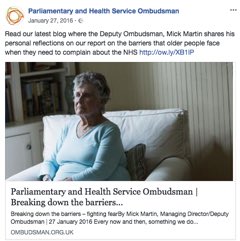 Bunn4Justice's tweet image. We contacted #PHSO after reading this blog: Elderly afraid to complain about #NHS - 3yrs 2 investigations, Care Home failed to act in line with #NHSValues &amp;amp; Ombudsman’s own Principles but our complaint was not upheld! If you don’t protect the vulnerable who will? #FixDementiaCare