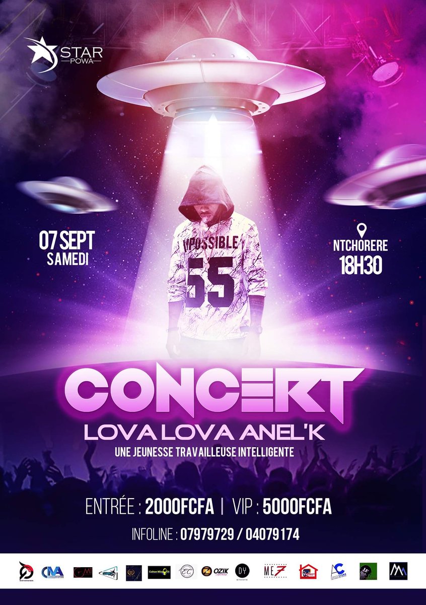 Si tu es malin ou maligne, achètes déjà ton billet pour être dans la  soucoupe de Lova Lova Anel-k ce samedi 07 septembre 2019 à Ntchoréré à partir de 18h30 👌👌🚀🚀🔥🔥

Partages l' info à tes ami(e)s et sois là  👊🏿💪

#LeGabomaEstMalKinda
#RêveDeGamin
#BitamAneState