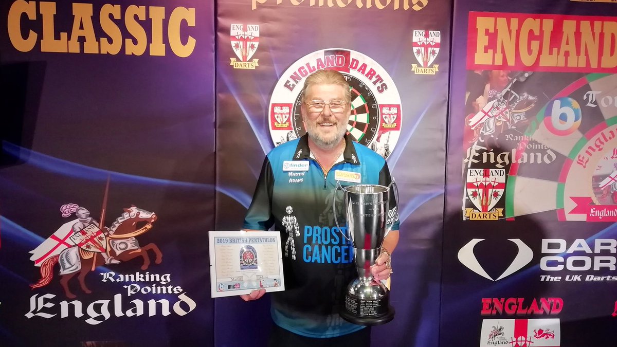 Congratulations to <a href="/wolfiedarts/">Martin Adams</a>, winning his 13th British Pentathlon title!