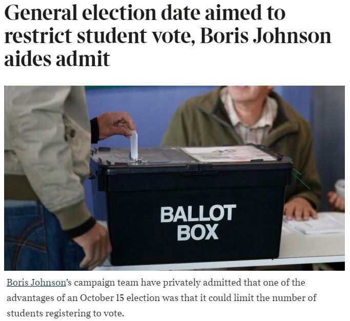 Boris Johnson doesn't want you to be able to vote. Make sure you can.

Register to vote today: gov.uk/register-to-vo…