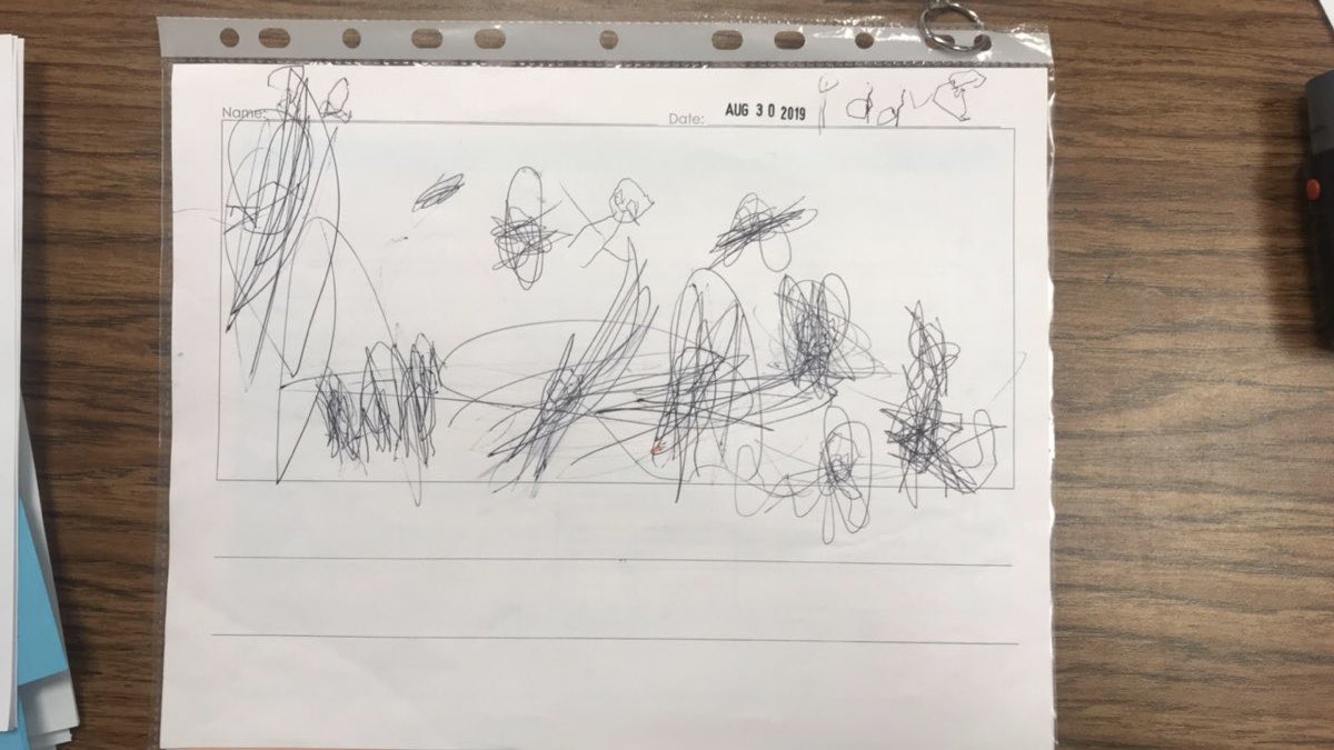tenilleshade's tweet photo. My mind 🧠 is completely blown 💥 by the astronomical growth of this kindergarten writer in less than two weeks of school. Be sure to look at the date stamps! #WUOS Thank you @ambergrider21 for sharing this celebration 🎉 with me. @DISDRann @decaturisd https://t.co/XkS9niXZ9M