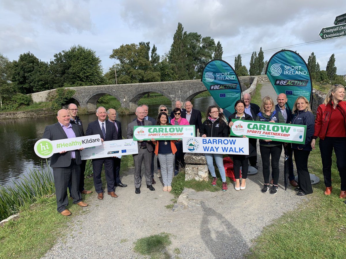 Barrow Way Walk launch in Athy earlier, listen to KFMs Community Focus show at 2pm today to hear John Boyle (Waterways Irl) &amp; Jason King (Get Irl Walking) speak about this FREE event in Kildare.<a href="/KildareSP/">Kildare Sports Partnership</a> <a href="/KildareCoCo/">Kildare County Council</a> <a href="/sportireland/">Sport Ireland</a> <a href="/CountyKildareLP/">County Kildare LEADER Partnership</a> <a href="/GetIreWalking/">Get Ireland Walking</a> @waterwayirelan