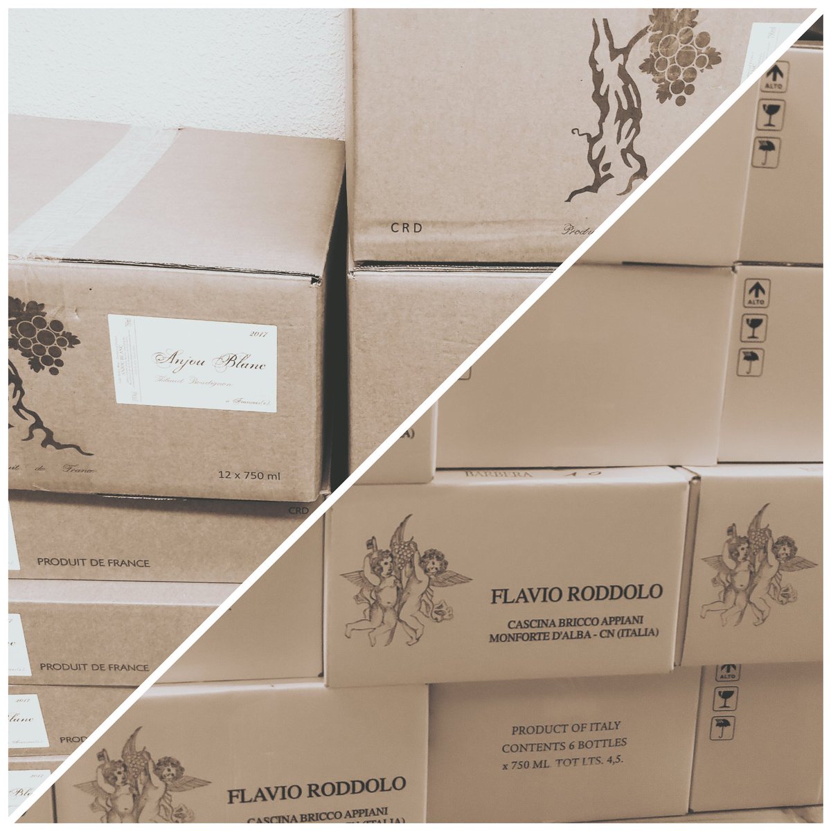 EclecticVins's tweet photo. Dos invitados de lujo cuya estancia en nuestro almacén se prevé efímera. Thibaud Boudignon y Flavio Roddolo.
#Boudignon #Roddolo #wineimport #eclecticvins
https://t.co/w99WcP4GLU https://t.co/GZZD1fmSoN