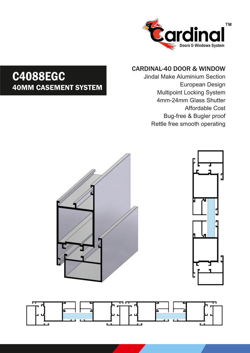 CoLaxmi's tweet photo. C4088EGS 40MM CASEMENT SYSTEM
#aluminiumdoorandwindow #Jindalaluminiumsection #Jindalaluminiumdealer #Jindalaluminium #LaxmiTradingCompany #windowanddoor #aluminiumsection #india #ahemdabad #aluminiumdoor #cardinalsection #cardinalwindow #Laxmialuminium #Cardinaldoor #Aluminum https://t.co/5LlMd5UMCi