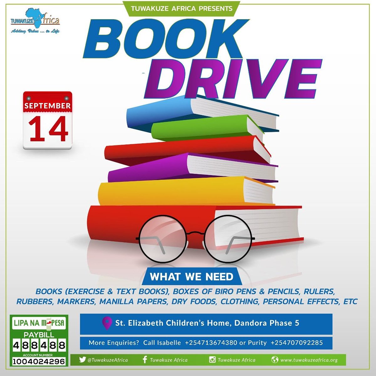TuwakuzeAfrica's tweet photo. Here is what we need......... How far can your hand stretch?
No donation is small when you are giving to someone who needs it.🤗🤗🤗 #BookDrive2019
#WeAreTuwakuzeAfrica
#AddingValueToLife https://t.co/7gLIjLd2r0