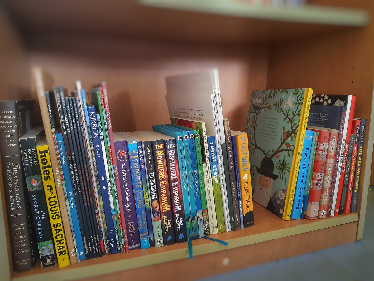 VerandaThought's tweet image. I'm very giddy these made it before the children started.

This one small shelf of books took up a quarter of my luggage allowance and have travelled from Birstall to Praslin via Morley, York, London, Abu Dhabi, South Africa and Mahé... 

#classread #kidlit #goodbooks