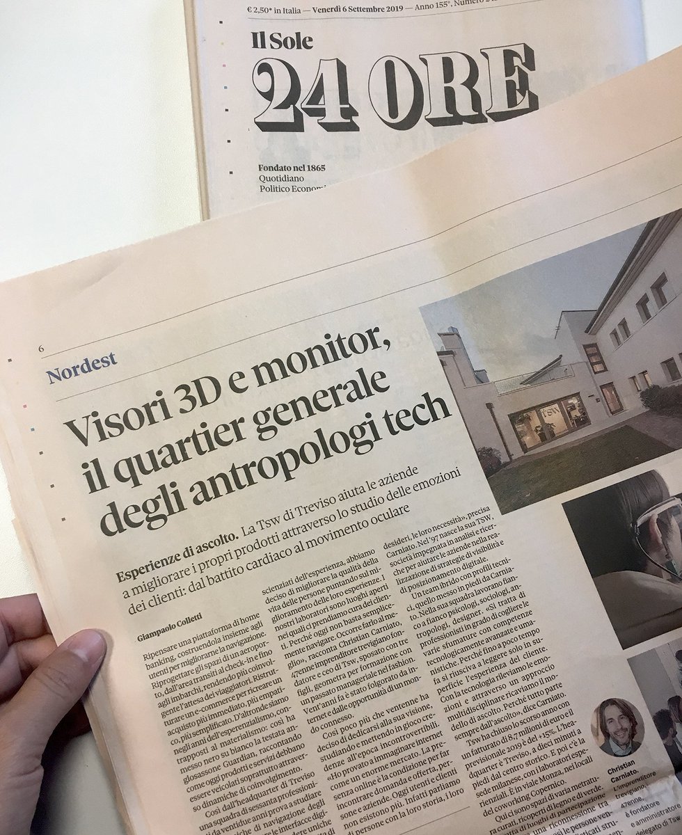 ❝Le persone vengono considerate erroneamente come target. In realtà potrebbero essere coinvolte direttamente dalle aziende. Ascoltarle è imprescindibile.❞
Oggi su <a href="/sole24ore/">IlSole24ORE</a> trovate l’intervista di <a href="/gpcolletti/">Giampaolo Colletti</a> al nostro fondatore Christian Carniato👉bit.ly/2k7rIiy