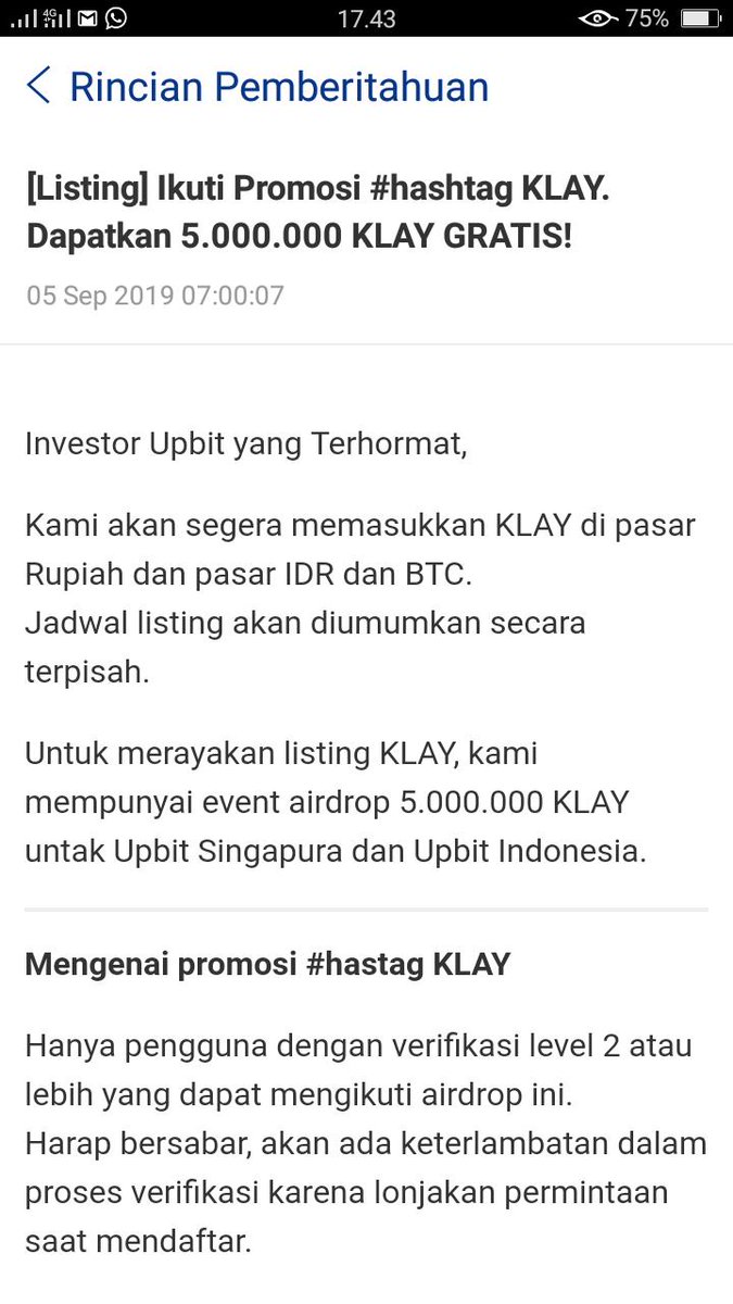 Pekerjacrypto's tweet photo. Ayo ikuti airdrop dari upbit
#KLAY
#klaytn
#Upbit https://t.co/xWyrdDyblS