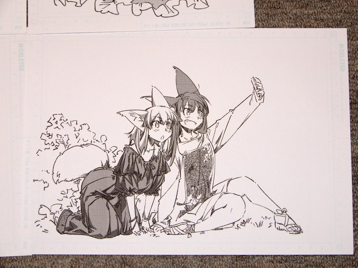 罫線付きの漫画原稿用紙に印刷するとさらにそれっぽいぞ。 