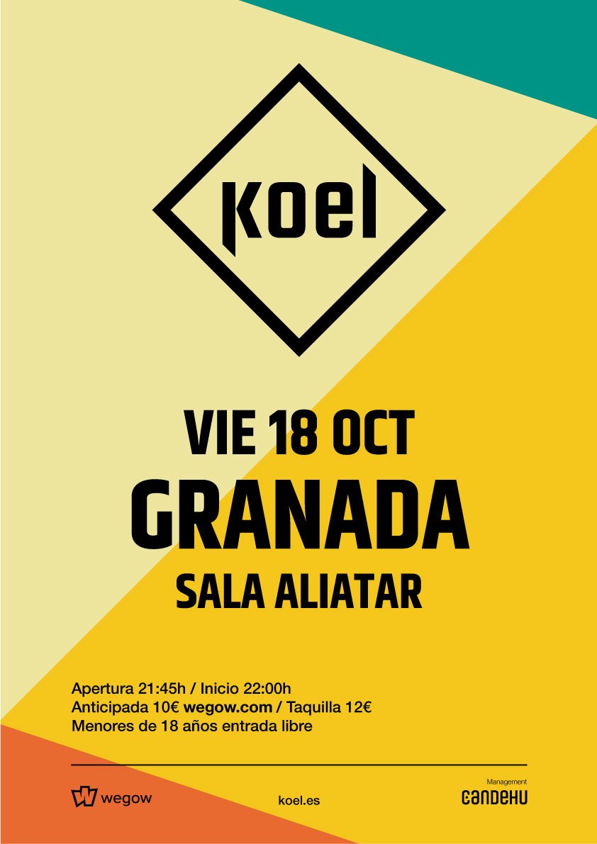 💥 El próximo 18 de octubre haremos un concierto muy especial en Sala <a href="/AliatarGranada/">Aliatar Granada</a>, en nuestra querida Granada.

Entradas <a href="/wegowES/">wegowes</a> 👉 wegow.com/es-es/conciert…

<a href="/candehu_/">Candehu</a> #concierto #koel #koelband #salaaliatar #conciertoalogrande #giradesalas #musicaenvivo #granada #conciertos