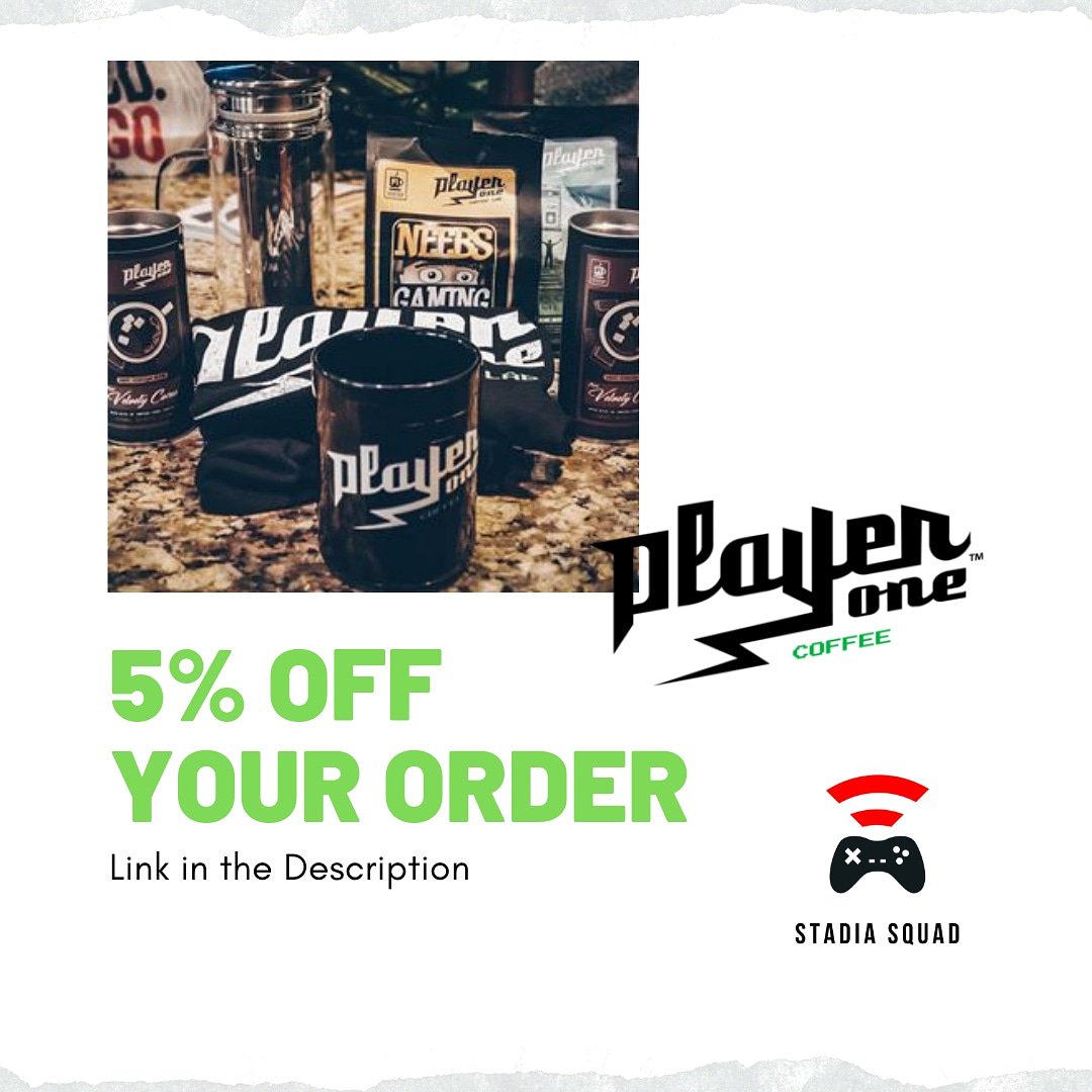 HAVE YOU TRIED THIS GAMER THEMED COFFEE YET?
Get 5% off with your order of Player One Coffee:
playeronecoffee.refr.cc/stadiasquad

#PlayerOneCoffee #StadiaSquad #CoffeeByGamers