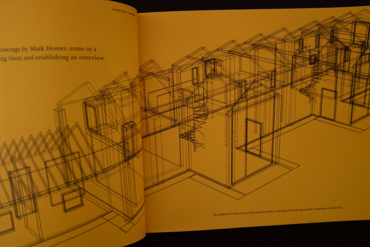 PocknellStudio's tweet image. An early drawing showing how a derelict barn will evolve into a new home fit for modern living.