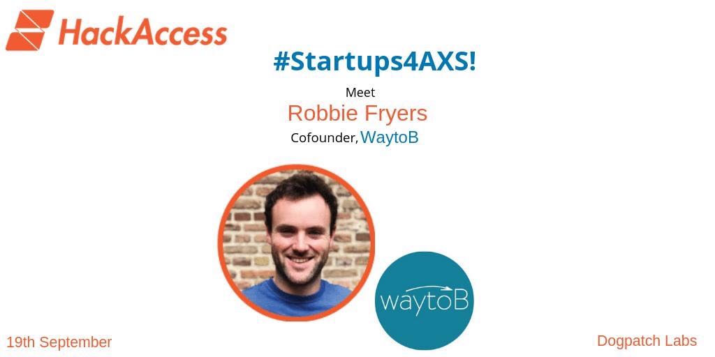 waytoB_'s tweet photo. Our co-founder Robbie Fryers will talk about how to become an #accessibility innovator at #Startups4AXS, organised by #HackAccessDub. Sep 19th @ Dogpatch Labs, Custom House Quay, Dublin. Free tickets: https://t.co/rBo395wF0C
#waytoB #DesignThinking #innovation #dublin2019 https://t.co/92IhVPrP0V