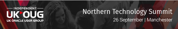 JoyJoyMarshall's tweet image. Have you registered for @ukoug #NorthernTech19 yet? Don’t miss this one-day event, full of the hottest Oracle technology topics and insightful customer sessions: bit.ly/2K7yfUG
