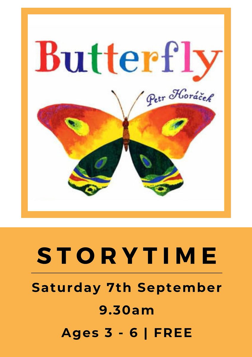 SuttonLibraries's tweet photo. Saturday Storytime returns to Sutton Central Libray tomorrow with an insect theme. Butterfly Butterfly: A Book of Colours by Petr Horáček will be the main book, followed by a craft activity. #suttonstorytime #suttonlibrary https://t.co/UpCD66XYfS