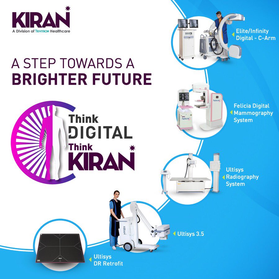 TrivitronIndia's tweet photo. Think Digital Think Kiran.

A Step towards a Brighter Future!

Kiran offers a wide range of Digital Solutions in Radiography, Surgical Imaging and Mammography for Superior Clinical Value and Excellent Productivity.

#TDTK  #WeAreTrivitron https://t.co/x3VXn3YOgV