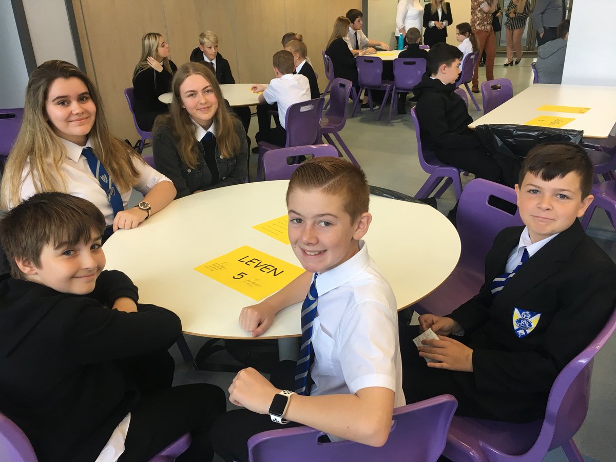 DAInclusion's tweet photo. S1 and S6 pupils working together on a quiz for some house points at the Buddy Breakfast this morning #weCARE #TeamDA #Leadership https://t.co/UCkAgpYF4V