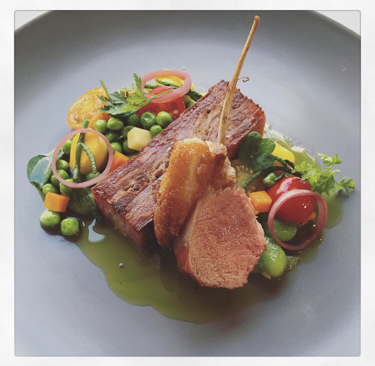 wezwatts's tweet image. Scotch lamb cutlet, Red Emmalie &amp;amp; confit breast gratin, garden vegetables, basil oil, red wine jus. @heritagepotato @qmscotland @ThePostBoxPerth