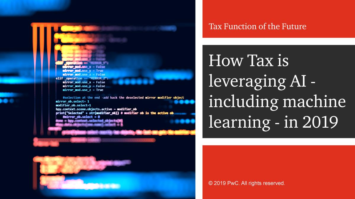 PwC's tweet image. #AI can think and act in ways that outperform humans. What does it mean for the #TaxFunction? Our @Ckong1 shares his take: pwc.to/TFoF-AI